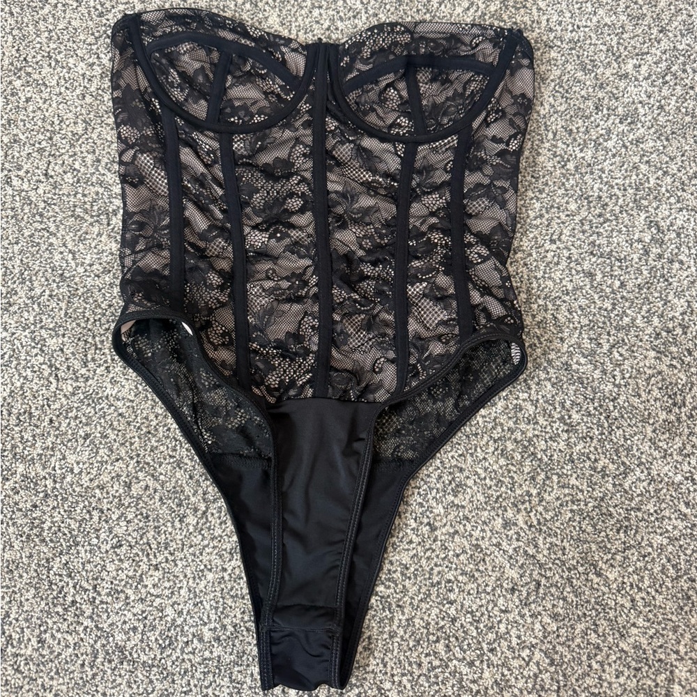 Women’s Black Lace Bodysuit